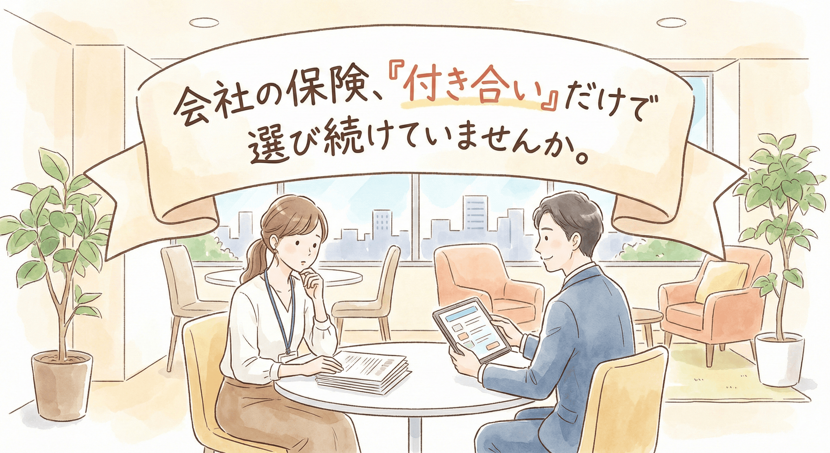 建設現場の保険手配を案内するキービジュアル